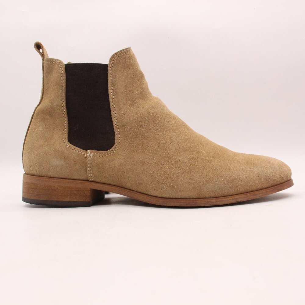 Men's Suede Chelsea Boots in Tan - Classic Slip-On Style